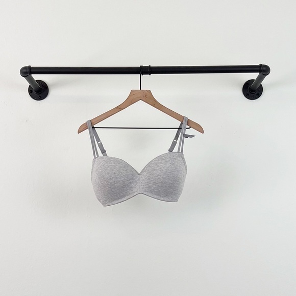 NEW Aerie Real Happy Wireless Push Up Bra in Light Grey - Picture 6 of 10